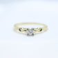 Art Deco Diamond ring. 14k Yellow and PLATINUM Square table. st(138)