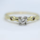 Art Deco Diamond ring. 14k Yellow and PLATINUM Square table. st(138)