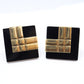 14k Carved Onyx Square Earrings. 14k Peter Brams Carved Gemstone Stud PBD earrings. st(51/75)