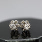 14k Buttercup Diamond stud earrings. 14k Buttercup victorian claw Stud solitaire earrings st(51/75)