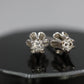 14k Buttercup Diamond stud earrings. 14k Buttercup victorian claw Stud solitaire earrings st(51/75)