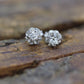 14k Buttercup Diamond stud earrings. 14k Buttercup victorian claw Stud solitaire earrings st(51/75)