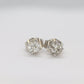 14k Diamond studs 14k gold earrings. 14k White Gold Diamond Solitaire earrings. st(80/50(22)