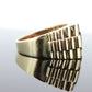 10k Ruby Diamond ring. 10k Yellow Gold RLX Rolex style Mens signet channel ruby ring. st(133)