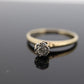 Diamond Daisy Elevated on Ring. 14K Diamond Daisy. Vintage Diamond Flower Setting ring. st(80/50)