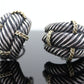 David Yurman Sterling and 14k Gold Heavy CABLE Drop Earrings. NON pierced Clip On David Yurman earrings st(100)