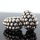 LAGOS Caviar Earrings. Sterling Silver Bubbly Heavy Clip ON Non Pierced Huggie Earrings. (st250)