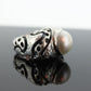 Dian Malouf RING. Mabe Pearl Heavy sterling Silver Signet Ring DLM Collection (st119)