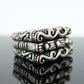 Dian Malouf RING. Triple Three Stacked Rings. Heavy sterling Silver and 14k Signet Rings DLM Collection (st114)