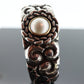 Dian Malouf Cuff Bracelet. Mabe Pearl Heavy sterling Silver and 14k Gold Cuff Bangle Bracelet DLM Collection (st119)