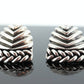 Dian Malouf Clip On EARRINGS.  Heavy sterling Silver  Modernist Earrings DLM Collection (st93)