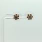 14k Buttercup 1/2ct Diamond stud earrings. 14k Yellow Gold Buttercup victorian claw Stud solitaire earrings st(138)