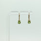 10k Green Peridot oval cut dangle hoop earrings. st (32)