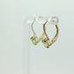 10k Green Peridot oval cut dangle hoop earrings. st (32)