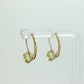 10k Green Peridot oval cut dangle hoop earrings. st (32)