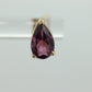 14k Tourmaline Stud Earrings. Rubellite Pink Purple Tourmaline Pear Drop Cut Stud Prong earrings. st(35)