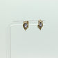 Tanzanite 10k Gold Stud Earrings. Marquise cut Tanzanite studs. st(32)