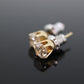 14k Diamond studs 1/2ctw diamond gold earrings. 14k yellow Gold Diamond Solitaire earrings. st(150)