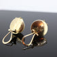 14k Large MABE Pearl Clip On earrings. Non Pierced Omega Back Clips Mabe Pearl Earrings st(144)