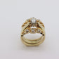 Marquise Diamond Solitaire Ring with Jacket. 14k and 10K Diamond Engagement Ring Set st(150)