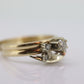 Round Diamond Solitaire Ring with Jacket. FREE RESIZE. 14k Engagement Ring Set st(127)
