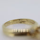 14k Bypass Diamond Solitaire Double Ring. 14k STARFIRE Solitaire Wedding or minimalist set. st(127)