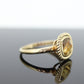 14k Citrine cushion Faceted  Ring. Citrine Bezel set cocktail statement ring. st(78)