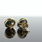 14k Turquoise round Bead STUD earrings. Turquoise SPHERE Ball Earrings. ST(25)