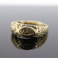 Christian FISH ichthys ichthus Textured Wide Dome 10k Yellow Gold Band. 10k Engraved and Textured ring. st(103/50)