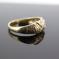 Christian FISH ichthys ichthus Textured Wide Dome 10k Yellow Gold Band. 10k Engraved and Textured ring. st(103/50)