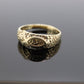 Christian FISH ichthys ichthus Textured Wide Dome 10k Yellow Gold Band. 10k Engraved and Textured ring. st(103/50)