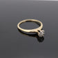 Diamond Daisy Elevated on Ring. 14K Diamond Daisy. Vintage Diamond Flower Setting ring. st(80/50)
