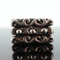 Dian Malouf RING. Triple Three Stacked Rings. Heavy sterling Silver and 14k Signet Rings DLM Collection (st114)
