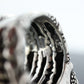 Dian Malouf RING. Triple Three Stacked Rings. Heavy sterling Silver and 14k Signet Rings DLM Collection (st114)