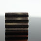 PUIG DORIA MODERNIST Ebony and sterling Silver 925 Heavy Square Signet Rings. (st114)