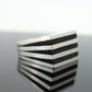 PUIG DORIA MODERNIST Ebony and sterling Silver 925 Heavy Square Signet Rings. (st114)