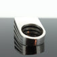 PUIG DORIA MODERNIST Ebony and sterling Silver 925 Heavy Square Signet Rings. (st114)