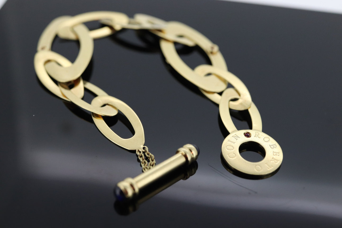 Roberto Coin 18k Yellow Gold Bracelet. Chic and Shine Bracelet. Roberto Coin Chain Bracelet. (10-03)