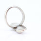 ZUNI Sterling Silver Signet ring. Navajo Green Turquoise Oyster Trio Cluster Ring.  St(14)