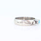 Zuni Navajo Sterling Silver BAnd ring. Turquoise Bezel set Ring.  St(15)