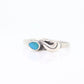 Zuni Navajo Sterling Silver BAnd ring. Turquoise Bezel set Ring.  St(15)