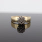 Diamond Daisy Cluster Elevated on Ring. 10K Diamond Daisy. Vintage Diamond Flower Cluster ring. st(175)