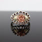 Black Hills Gold Sterling Silver ROSE Band. 10k Black Hills Gold Flower ROSE ring. st(26)