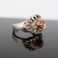 Black Hills Gold Sterling Silver ROSE Band. 10k Black Hills Gold Flower ROSE ring. st(26)