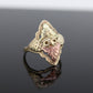 Black Hills Gold Marquise shaped Ring. FREE RESIZE. 10k Multi-Tone Black Hills Gold Statement Ring. st(66)