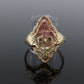 Black Hills Gold Marquise shaped Ring. FREE RESIZE. 10k Multi-Tone Black Hills Gold Statement Ring. st(66)