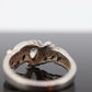 Black Hills Gold Sterling Silver Ring. Pear cut CZ Topaz Black Hills Gold Silver Band st(32)