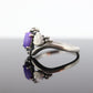 Black Hills Gold Sterling Silver Ring. Purple Sugilite cabochon with 10k inlays band. st(55)