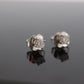 14k Diamond studs 14k gold earrings. 14k White Gold Diamond Solitaire earrings. st(80/50(33)