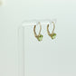 10k Green Peridot oval cut dangle hoop earrings. st (32)